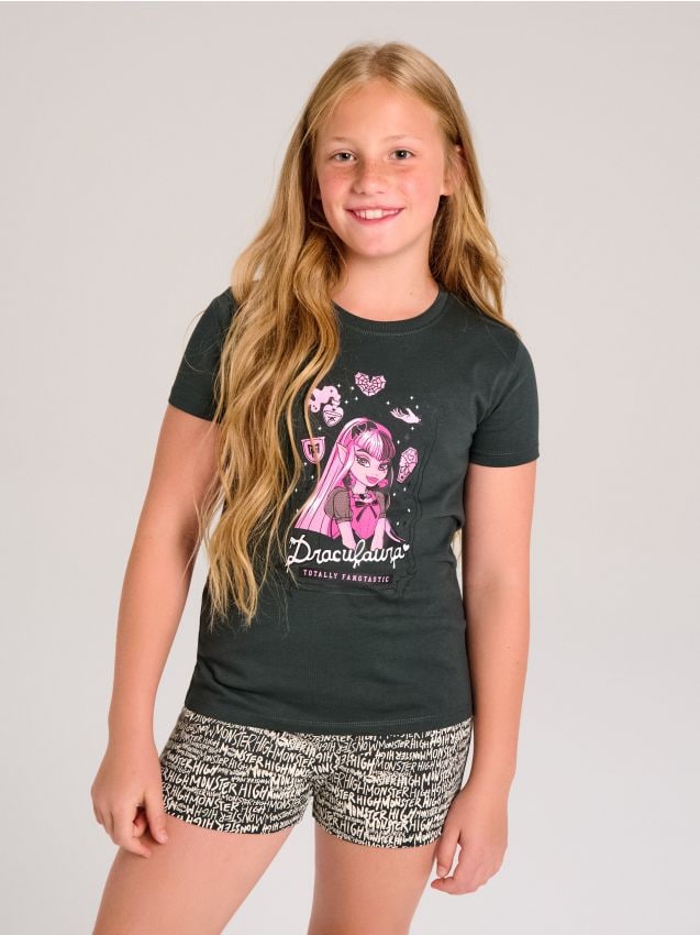 Sinsay - Dvojdielne pyžamo Monster High - tmavosivá