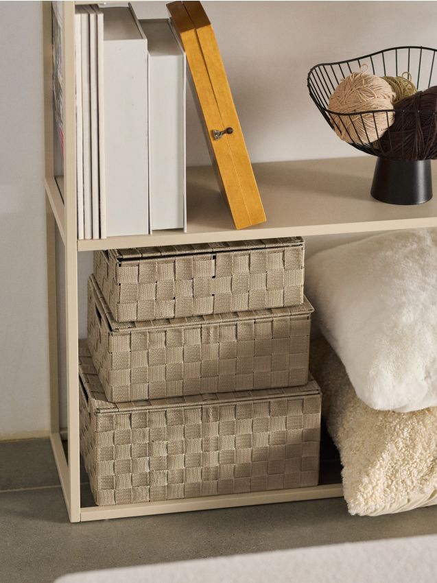 Sinsay - Úložný kôš s vekom - béžová