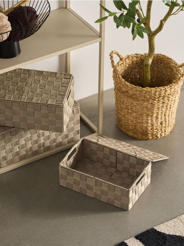 Sinsay - Úložný kôš s vekom - béžová