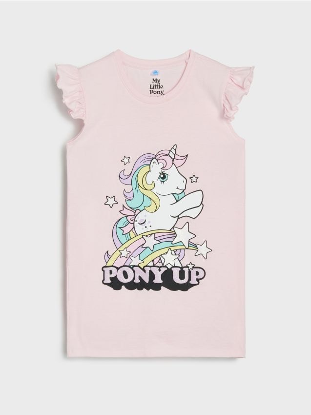 Sinsay - Koszula nocna z ozdobnymi falbanami My Little Pony - różowy