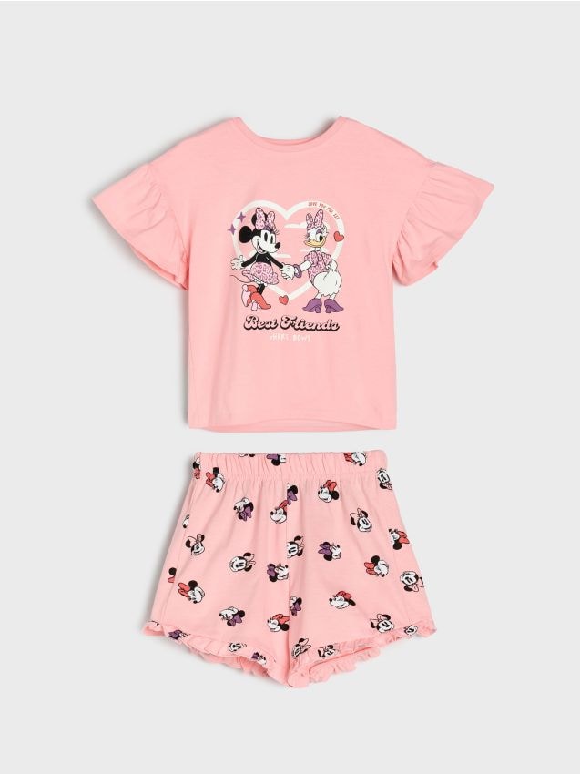 Sinsay - Piżama dwuczęściowa Minnie Mouse - różowy