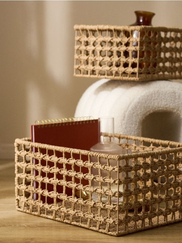 Sinsay - Coș de depozitare împletit - bej