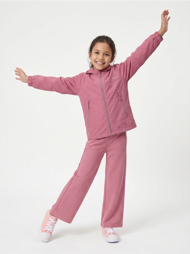 Sinsay - Geacă windbreaker cu glugă cu elemente reflectorizante Active - roz-pudră
