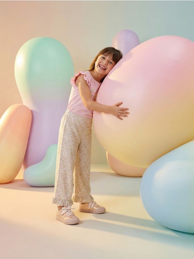 Sinsay - Komplet bawełniany z motywem kwiatów - wielobarwny