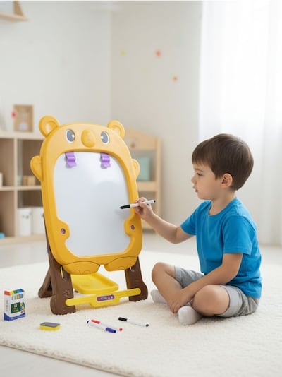 Двостороння дошка з крейдою та маркерами