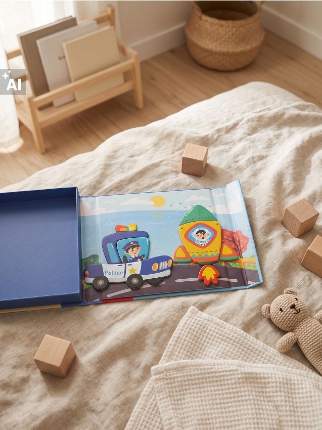 Sinsay - Puzzle magnetic cu vehicule, 48 de piese - multicolor