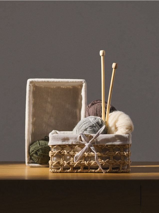 Sinsay - Coș de depozitare împletit - bej