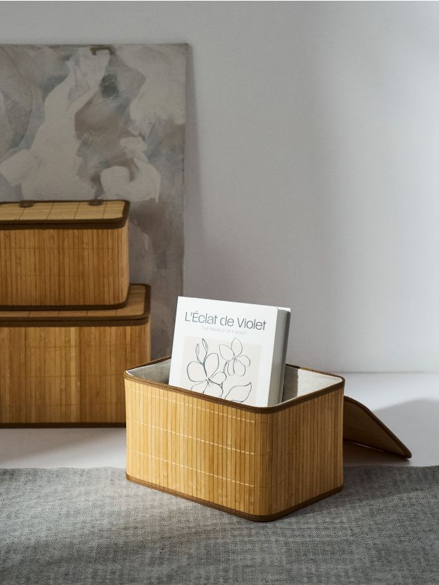 Sinsay - Coș de depozitare din bambus cu capac - bej