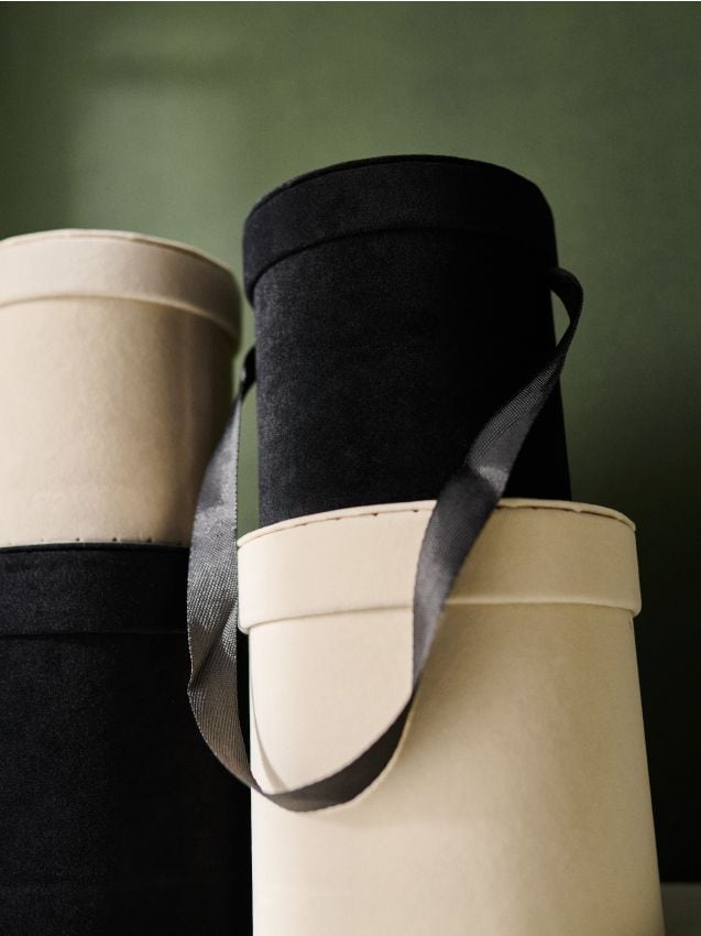 Sinsay - Flowerbox decorativ rotund cu mâner - negru