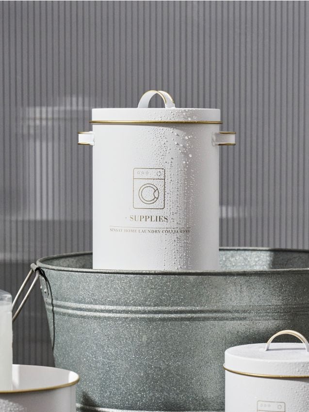 Sinsay - Cutie de depozitare pentru detergenți de rufe - alb