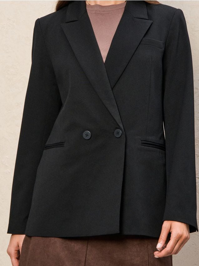 Sinsay - Sacou cu amestec de viscoză - negru