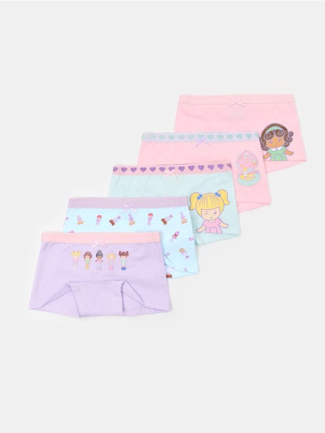 Sinsay - Set de 5 perechi de boxeri Polly Pocket - roz-pastel