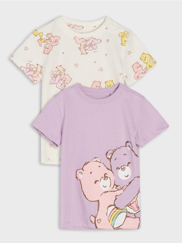 Sinsay - Tricouri din bumbac cu imprimeu 2 pack Care Bears - lavand
