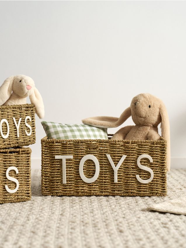 Sinsay - Coș împletit pentru jucării - bej