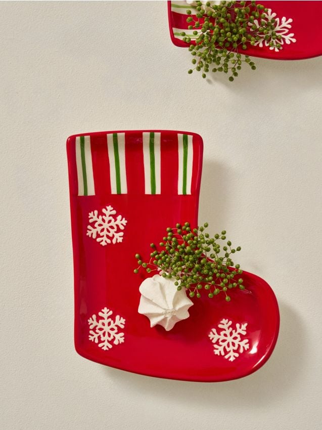 Sinsay - Misa s vianočným motívom v tvare ponožky - červená