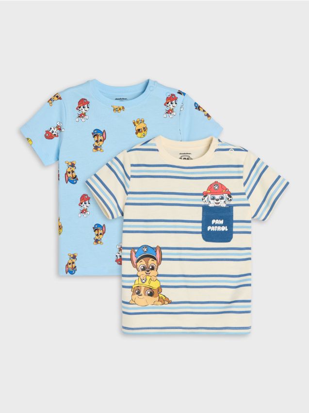 Sinsay - Tricouri din bumbac cu imprimeu 2 buc PAW Patrol - bej