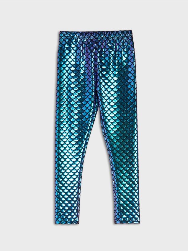 Sinsay - Colanți cu efect holografic - mov