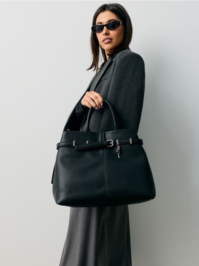 Sinsay - Sacou clasic oversize - gri-închis