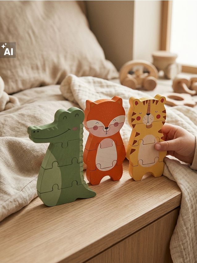 Sinsay - Drvene puzzle u obliku životinja 3 pack
