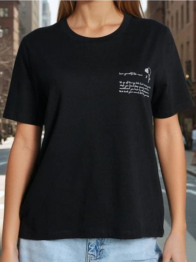 Baumwoll-T-Shirt mit Aufdruck