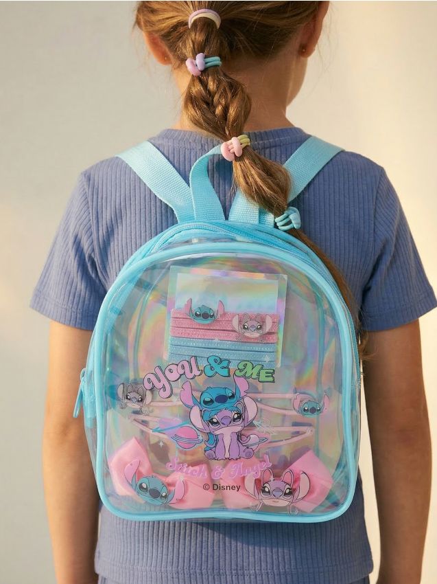 Sinsay - Set de accesorii pentru păr în rucsac Stitch – 12 bucăți - multicolor