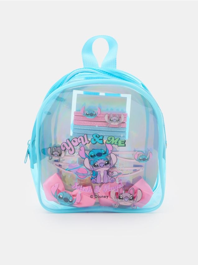 Sinsay - Set de accesorii pentru păr în rucsac Stitch – 12 bucăți - multicolor