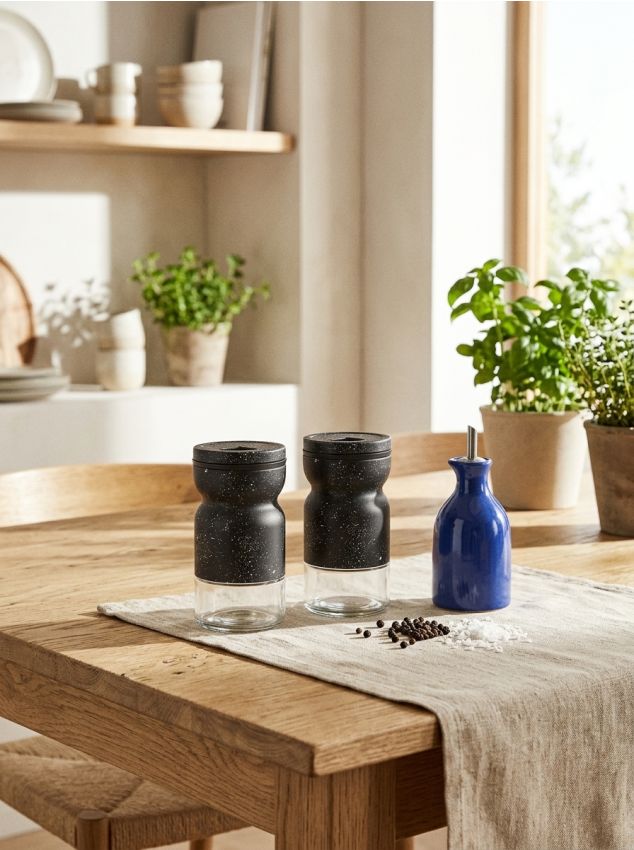 Sinsay - Recipiente pentru condimente, set de 2 bucăți - negru