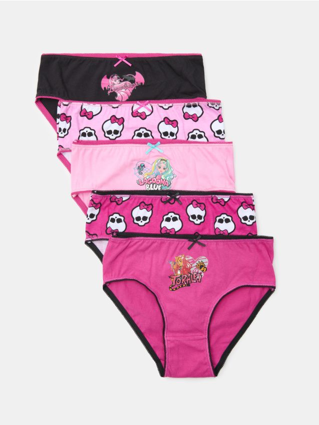 Sinsay - Chiloți din bumbac 5 pachete Monster High - roz-fuchsia