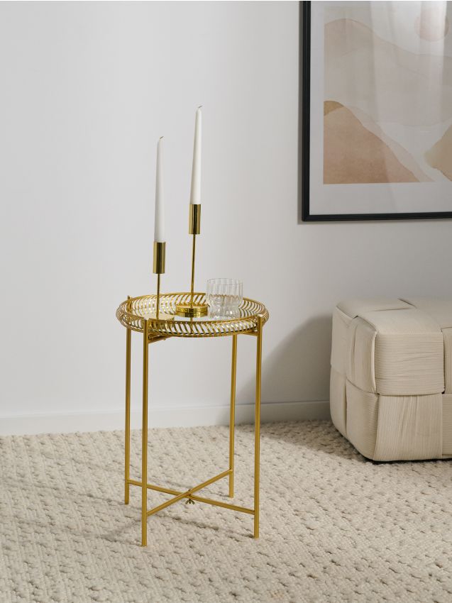 Sinsay - Măsuță decorativă cu margine ajurată - auriu