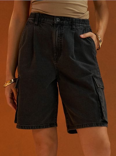 Cargo-Bermuda-Shorts aus Denim
