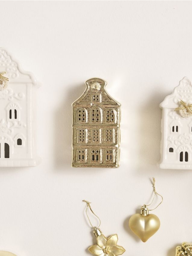 Sinsay - Zlatý svietnik v tvare domčeka - zlatá