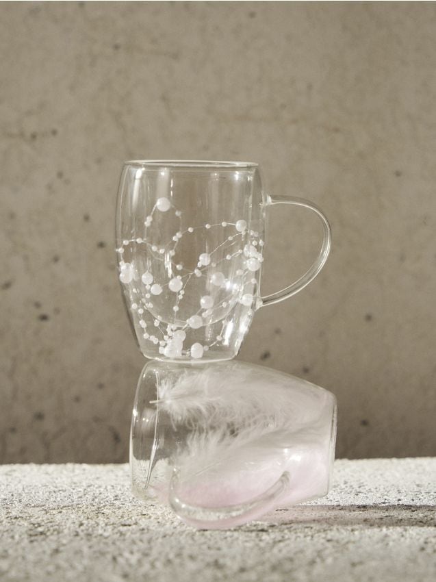 Sinsay - Sklenený hrnček s dvojitým dnom - clear