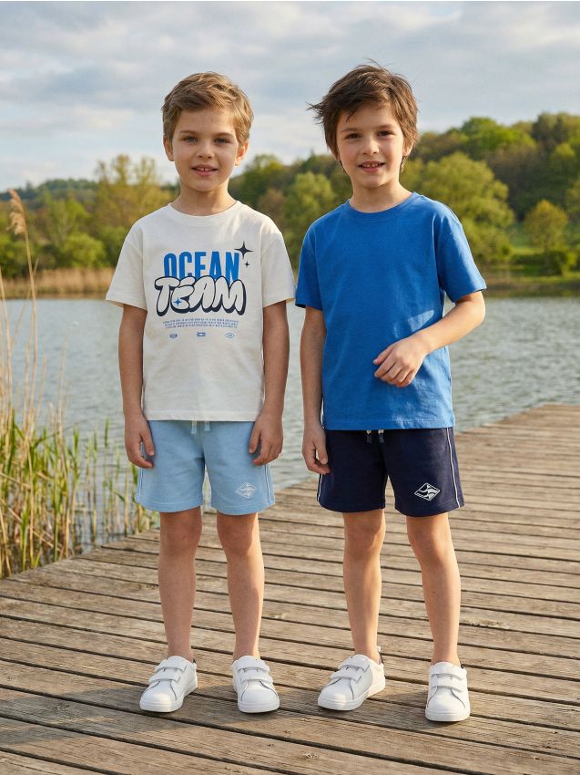 Sinsay - Tricouri din bumbac 2 pachet - crem