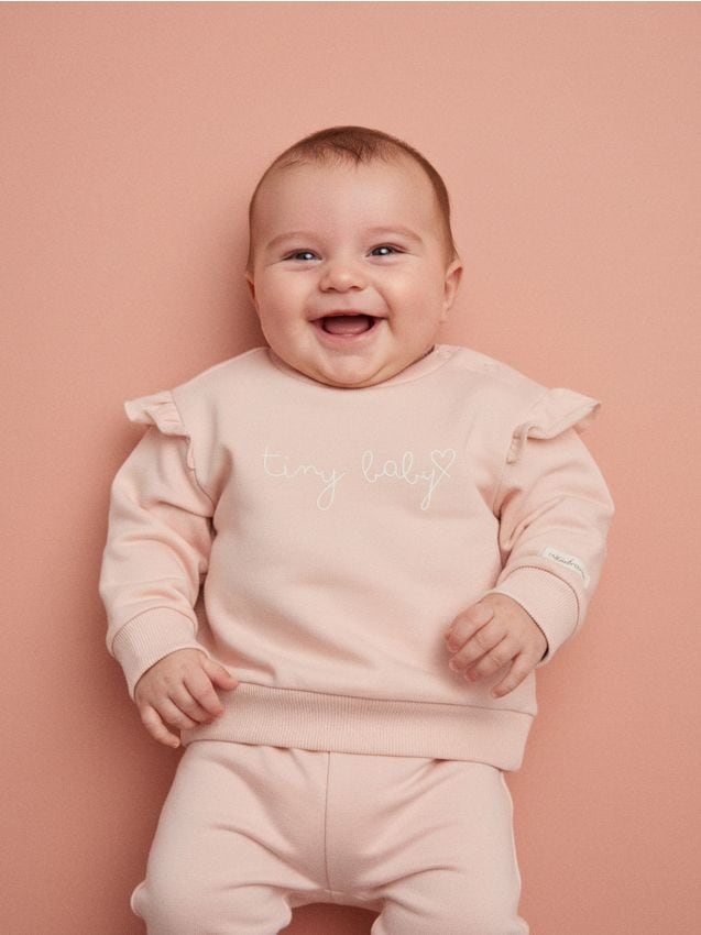 Sinsay - Mikina s okrúhlym výstrihom - pastelová ružová