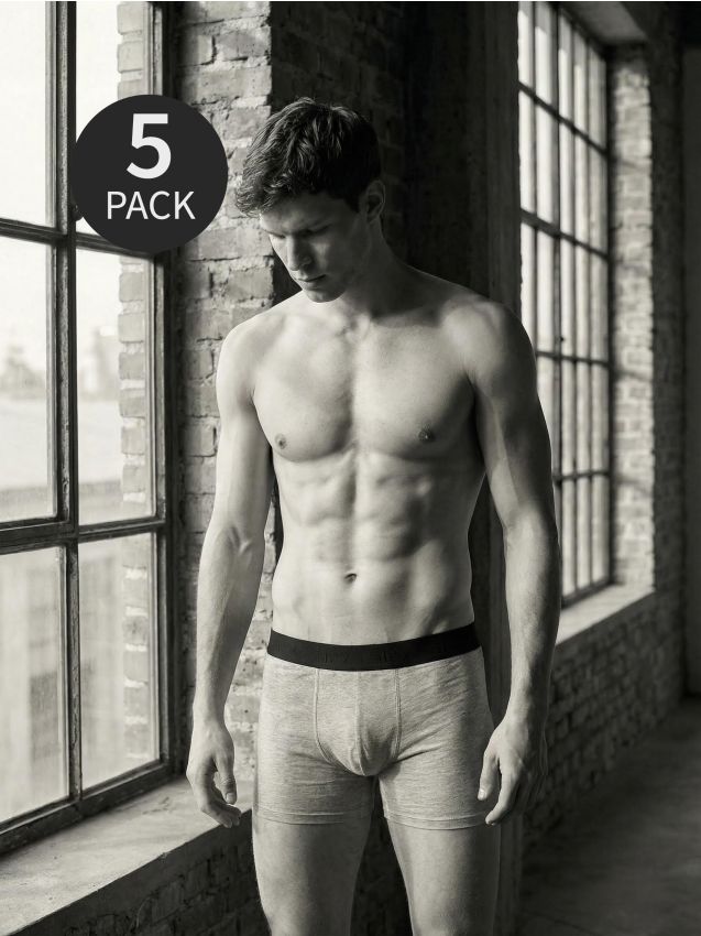 Sinsay - Bawełniane bokserki Long 5 pack - wielobarwny