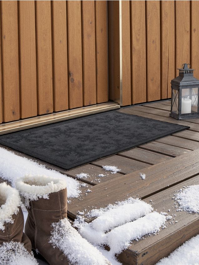 Sinsay - Rohožka so štruktúrovaným vzorom snehových vločiek - tmavosivá