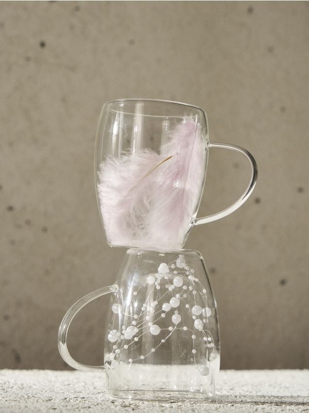 Sinsay - Sklenený hrnček s dvojitým dnom - clear