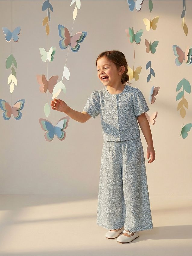 Sinsay - Compleu cu bluză și pantaloni - crem