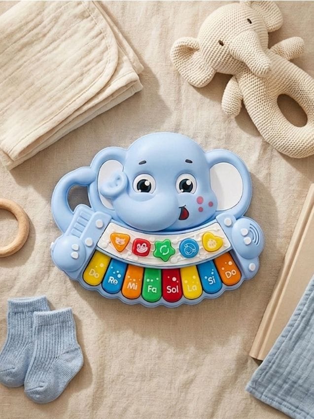 Sinsay - Jucărie - Pian interactiv în formă de elefant - light blue