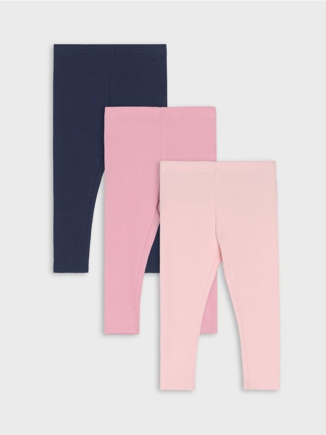Sinsay - Set de 3 perechi de colanți - roz-pastel