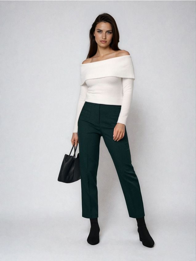 Sinsay - Nohavice cigaretového strihu - modrozelená