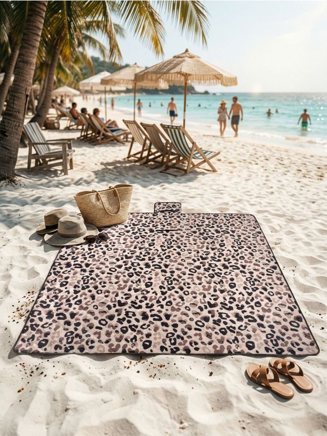 Sinsay - Pătură de picnic cu model leopard - maro