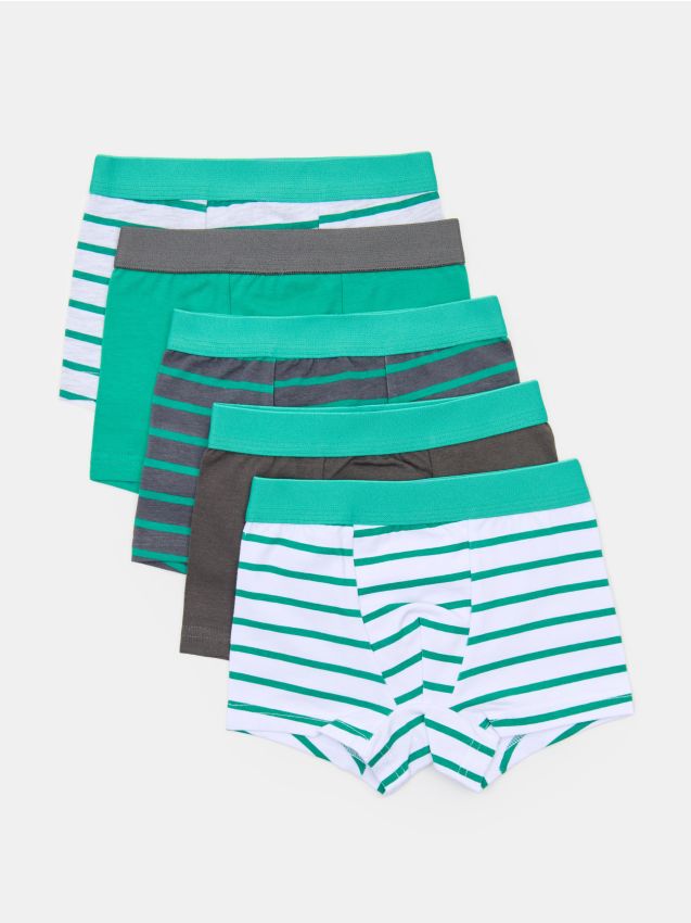 Sinsay - Boxeri din bumbac, set de 5 - albastru-verzui