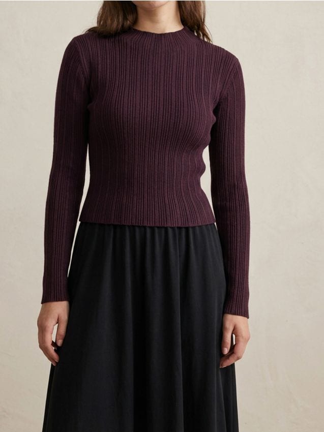 Sinsay - Pulover din tricot, cu striații - bordo