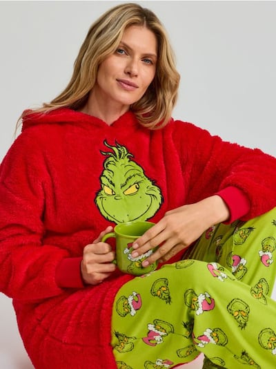 Худі snuddie з вишивкою Grinch
