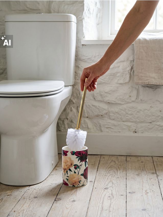 Sinsay - Perie de toaletă cu motiv floral - multicolor