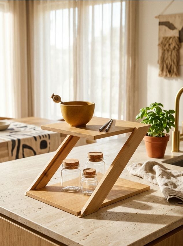 Sinsay - Raft din bambus pliabil, de sine stătător - bej