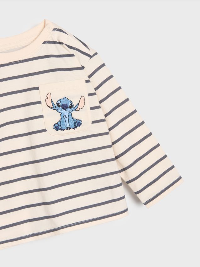Langarm-T-Shirt aus Baumwolle Stitch