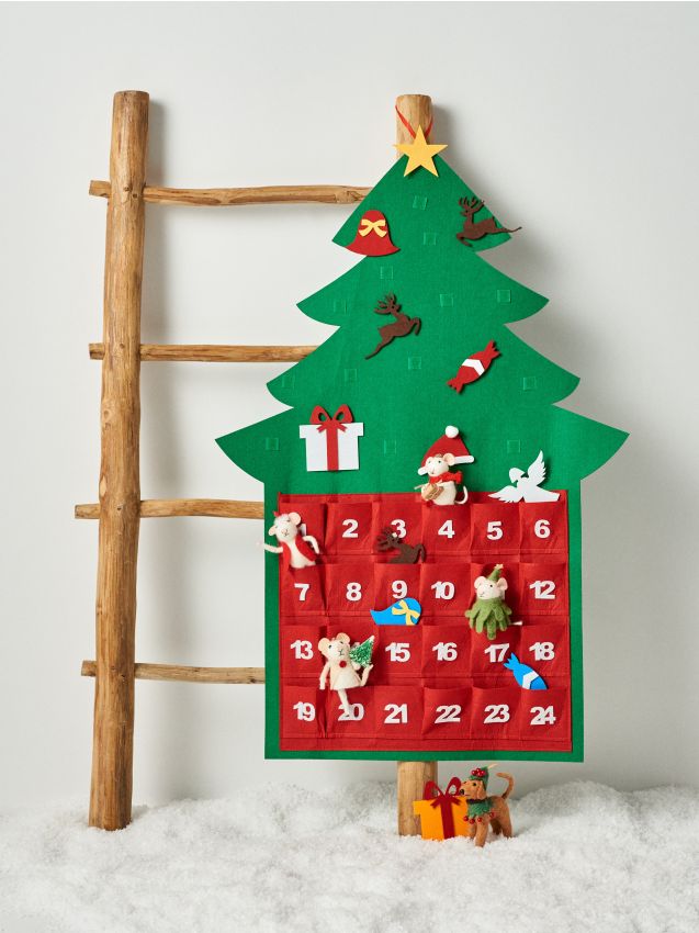 Sinsay - Adventný kalendár v tvare vianočného stromčeka - tmavozelená