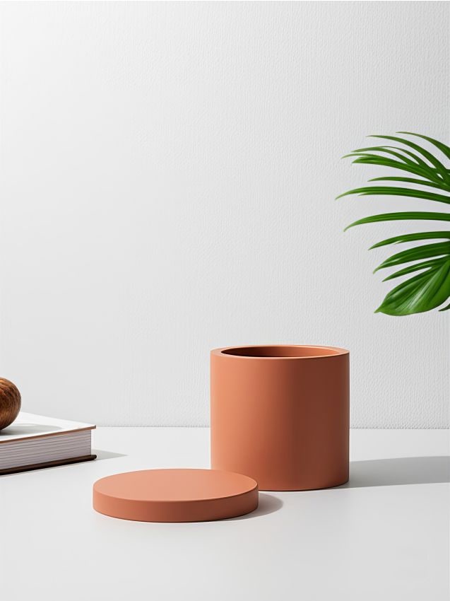 Sinsay - Úložná nádoba s viečkom - lososová